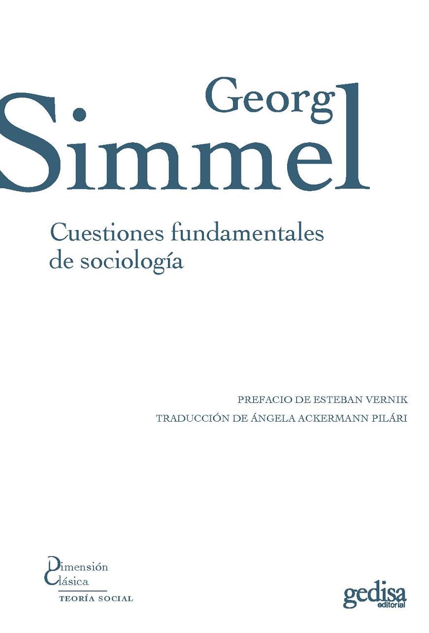 CUESTIONES FUNDAMENTALES DE SOCIOLOGÍA | 9788417341442 | SIMMEL, GEORG