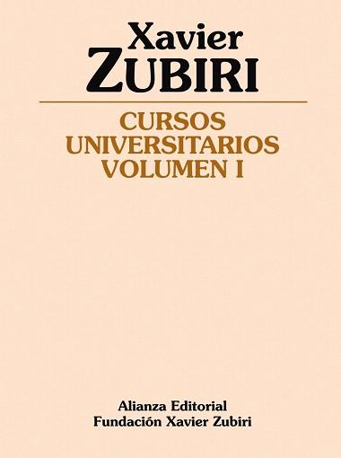 CURSOS UNIVERSITARIOS (VOL.1) | 9788420687605 | ZUBIRI, XAVIER