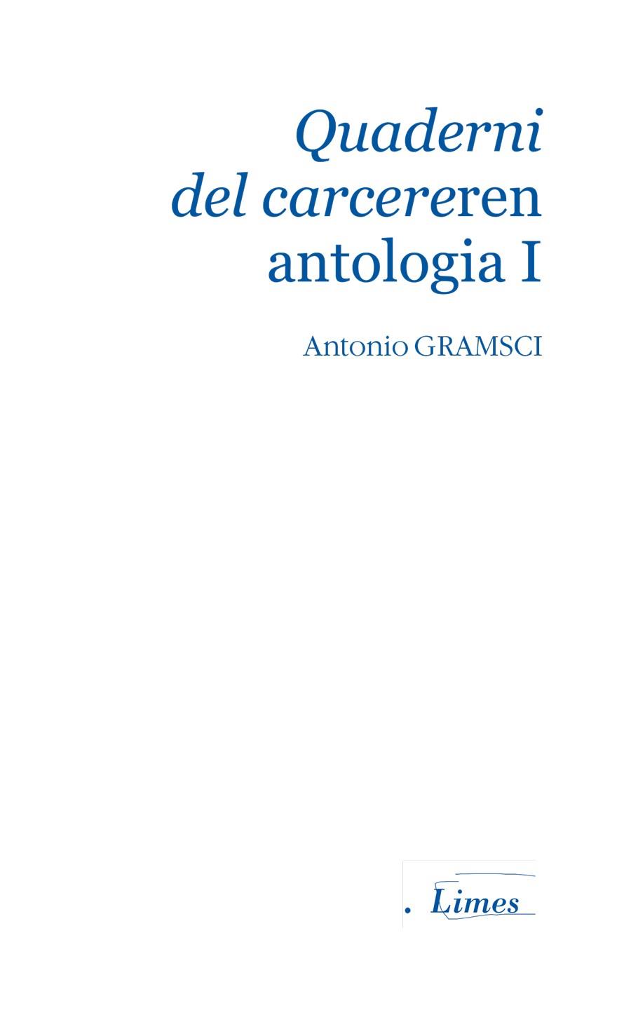 QUADERNI DEL CARCERE ANTOLOGIA I | 9788413194868 | GRAMSCI, ANTONIO