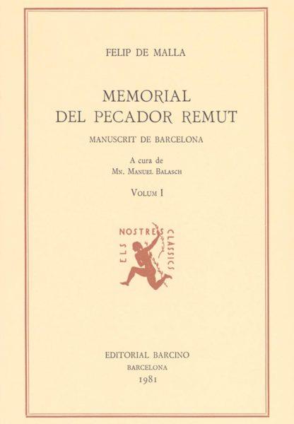 MEMORIAL DEL PECADOR REMUT I | 9788472265509 | DE MALLA, FELIP