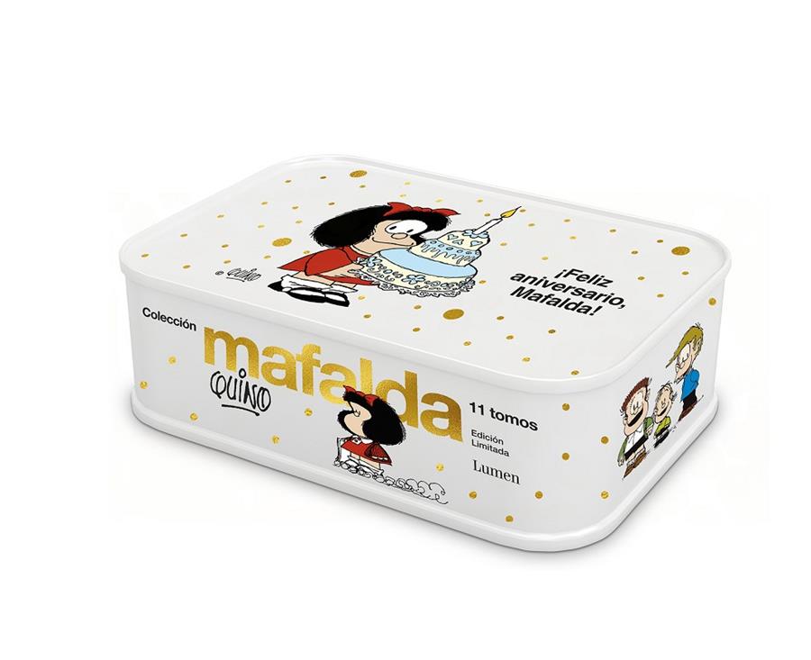 COLECCIÓN MAFALDA : 11 TOMOS EN UNA CAJA DE LATA (EDICIÓN ¡FELIZ ANIVERSARIO, MAFALDA!) | 9788426420008 | QUINO