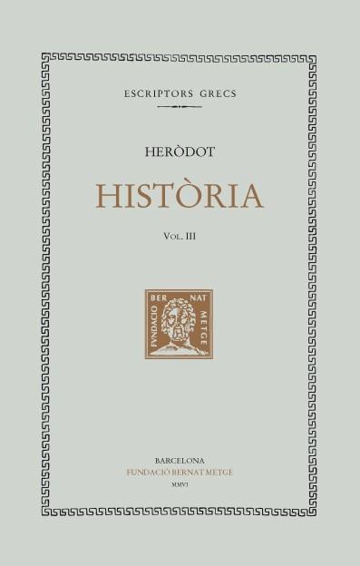 HISTORIA -  III - LLIBRE III | 9788472258655 | HERODOT