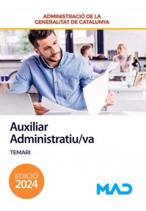 AUXILIAR ADMINISTRATIU GENERALITAT DE CATALUNYA. TEMARI (ED. 2024) | 9788414282847