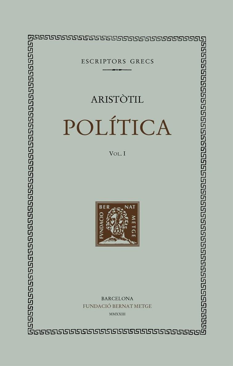 POLÍTICA - VOL I | 9788498594065 | ARISTOTIL