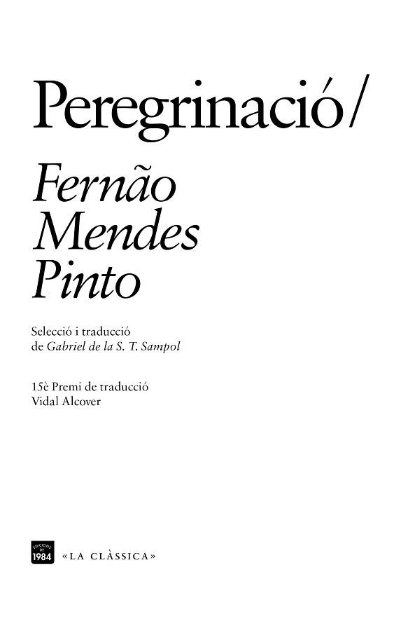 PEREGRINACIÓ | 9788416987221 | MENDES PINTO, FERNÃO