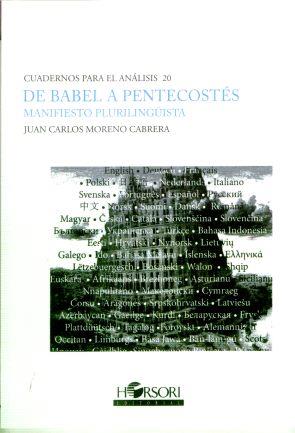 DE BABEL A PENTECOSTES | 9788496108288 | MORENO CABRERA, JUAN CARLOS