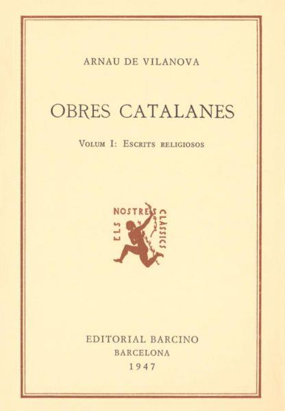 OBRES CATALANES, ARNAU DE VILANOVA, I (ESCRITS RELIGIOSOS) | 9788472261785 | DE VILANOVA, ARNAU