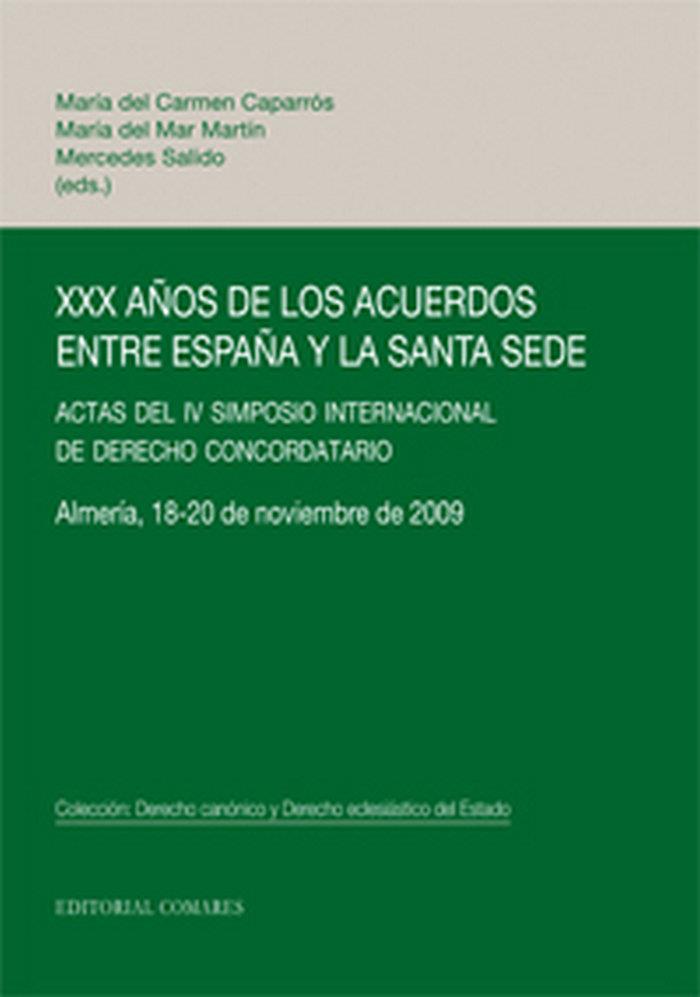 XXX AÑOS DE LOS ACUERDOS ENTRE ESPAÑA Y LA SANTA SEDE | 9788498367621 | CAPARROS, Mª DEL CARMEN / MARTIN, Mª MAR