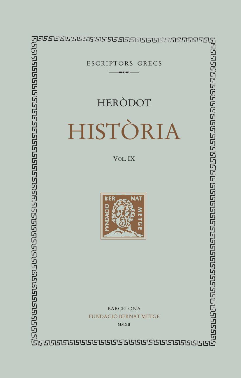 HISTORIA  IX | 9788498592139 | HERODOT